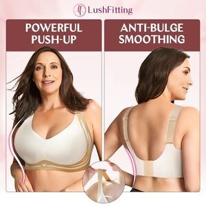 Cream Push-Up Bra with Anti-Bulge Smoothing by Caralush NWT